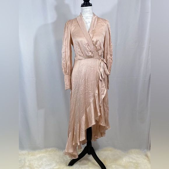 Zimmermann Silk Wrap Midi-Dress size 1/us size 4-6 - Picture 5 of 13